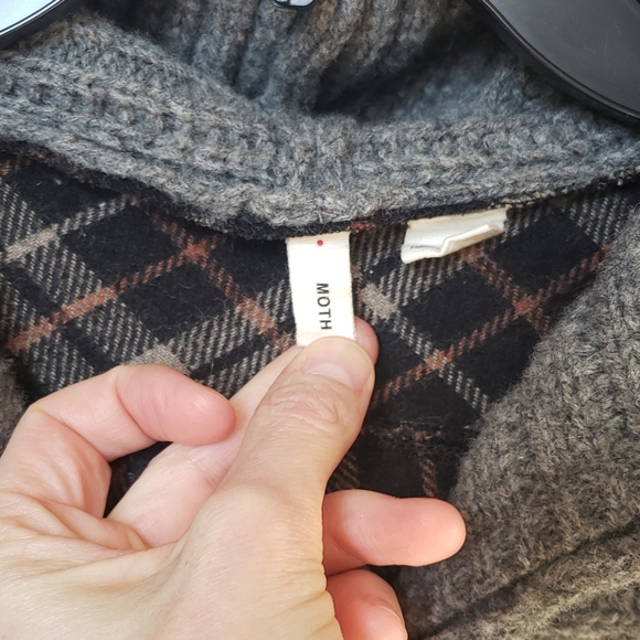 Anthro wool hooded cardigan - Picture 2 of 7